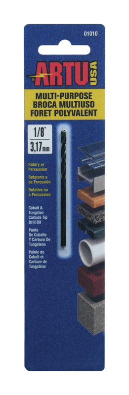 ARTU USA 01010 Multi Purpose Drill Bit, 1/8-Inch x 3-Inch