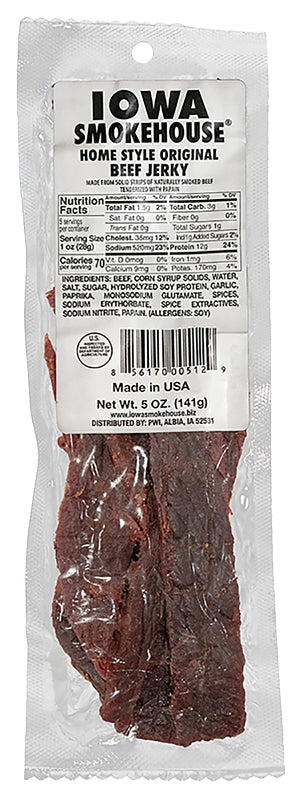 Iowa Smokehouse Beef Jerky - Homestyle Original - 5 oz IS-5JN