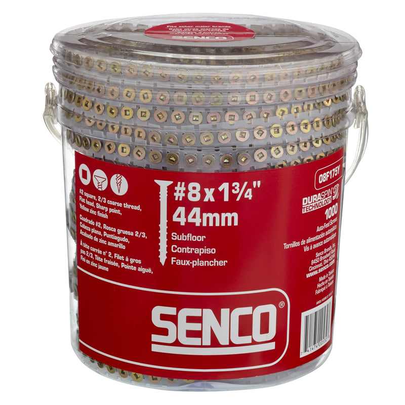 Senco, 08F175Y, Screws, 1-3/4 in, PK1000