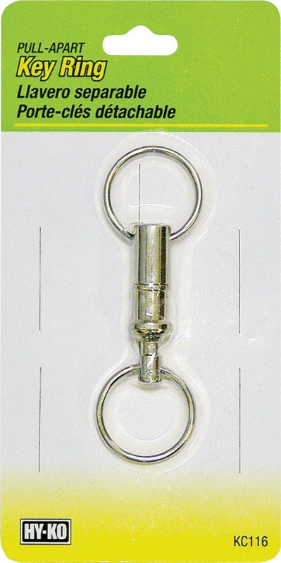 Hy-Ko Products HY-KO PROD Pull Apart Key Ring, Silver (KC116)
