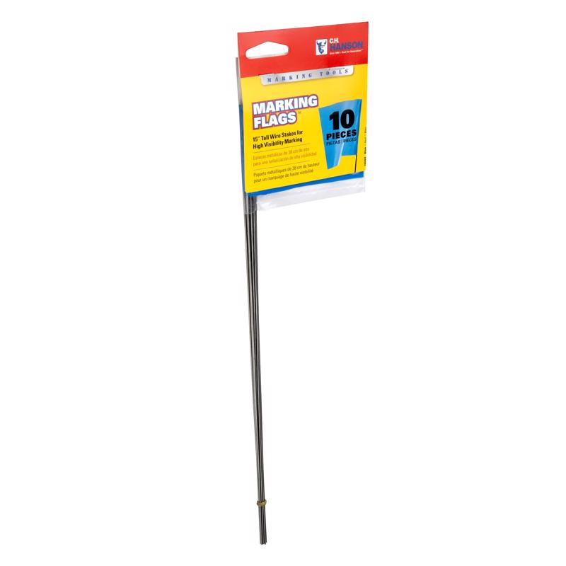C H HANSON 15068 Marking Flag, 15", Blue, 10 pack