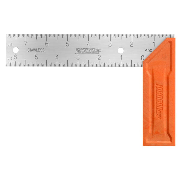 Johnson Level & Tool 450 8" Try & Mitre Square Structo-Cast Handle