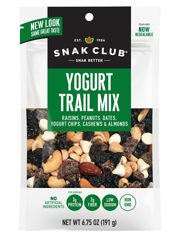 Snak Club Yogurt Nut Trail Mix, 6.75 Ounce Resealable Bag