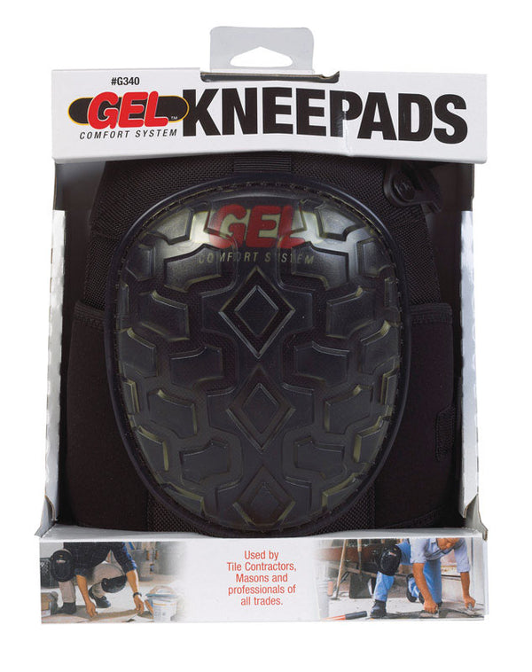 Custom LeathercraftG340 Professional Gel Kneepads,Blacks,Large