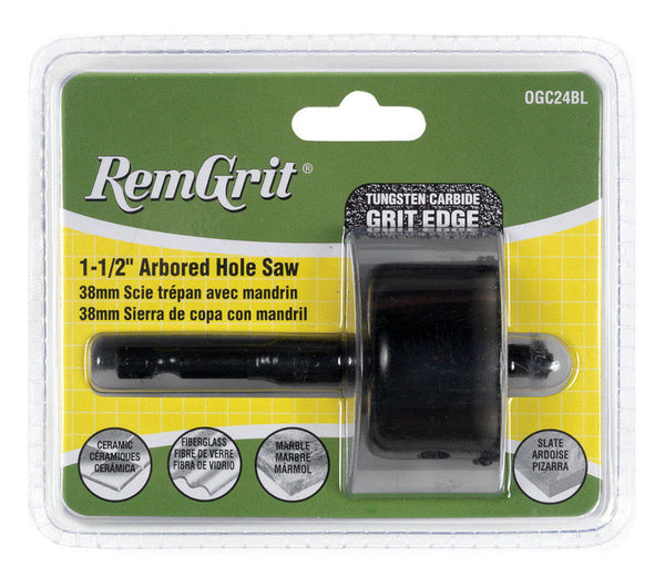 Disston RemGrit 1-1/2 in. Dia. x 7/8 in. L Carbide Grit Hole Saw 1/4 in. 1 pc. E0104579