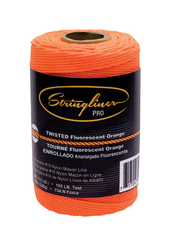 STRINGLINER COMPANY 35406 18 Construction Replacement Roll Twisted FL. Orange 540', No Size, Multi