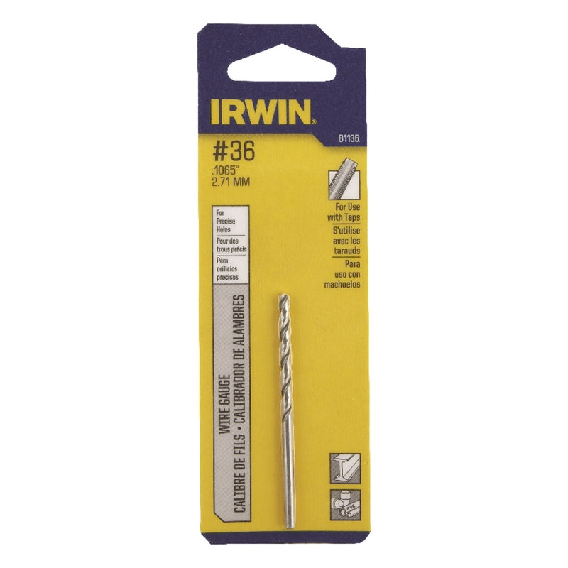 Irwin Wire Gauge Drill Bit Hss, No. 36 Carded