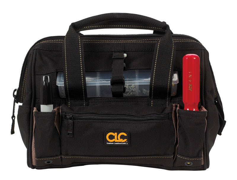 CLC Custom Leathercraft 1533 12'' Tote Bag with Top Plastic Tray