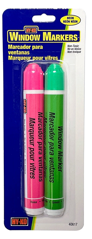 Hy-Ko Products HY-KO 40617 Window Marker, Pink/Green Reflector