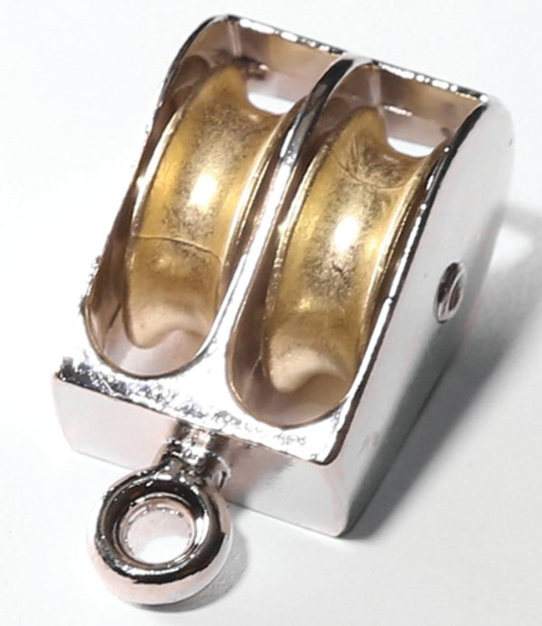 Baron 1 in. Dia. Nickel Zinc Fixed Eye Single Eye Pulley 0176ZD-1