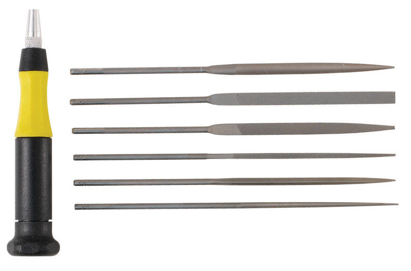 General Tools 707476 6-piece Swiss Pattern Chromium Alloy Steel Needle File Set