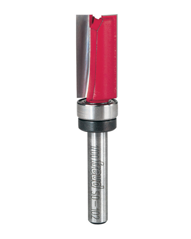 Freud 50-102: 1/2" (Dia.) Top Bearing Flush Trim Bit,Red