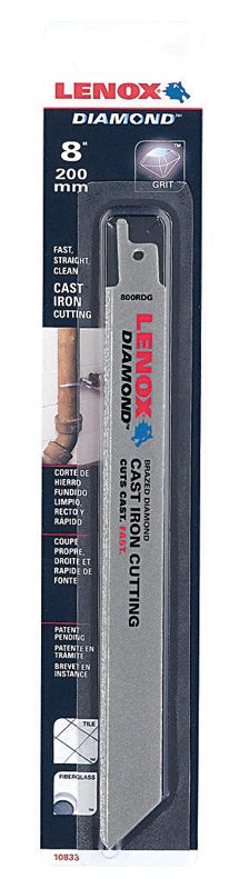 Lenox Reciprocating Saw Blade Diamond Grit 8 "