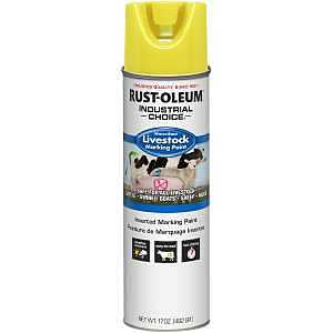 Rust-Oleum 383020 Livestock Marking Spray Paint, 17 oz, Fluorescent Yellow