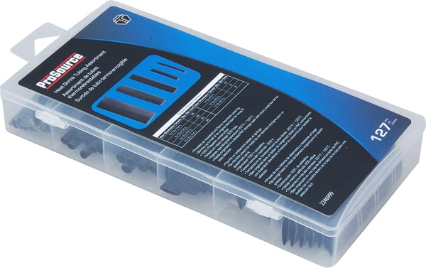 ALADDIN INDUSTRIES INC 60241 Heat Shrink Tubing Assortment-Polyolefin (127 Piece), Clear