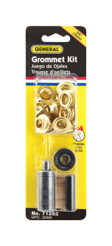 General 71262 3/8" Brass Grommet Kit 12 Count