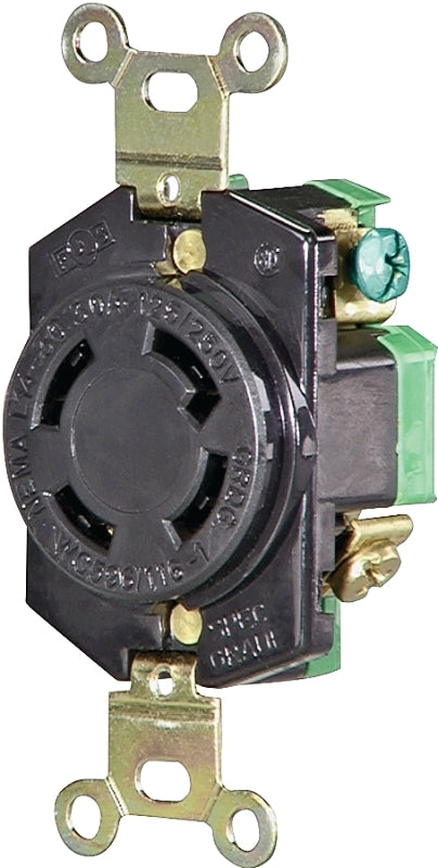 Eaton L1430R locking receptacle Black