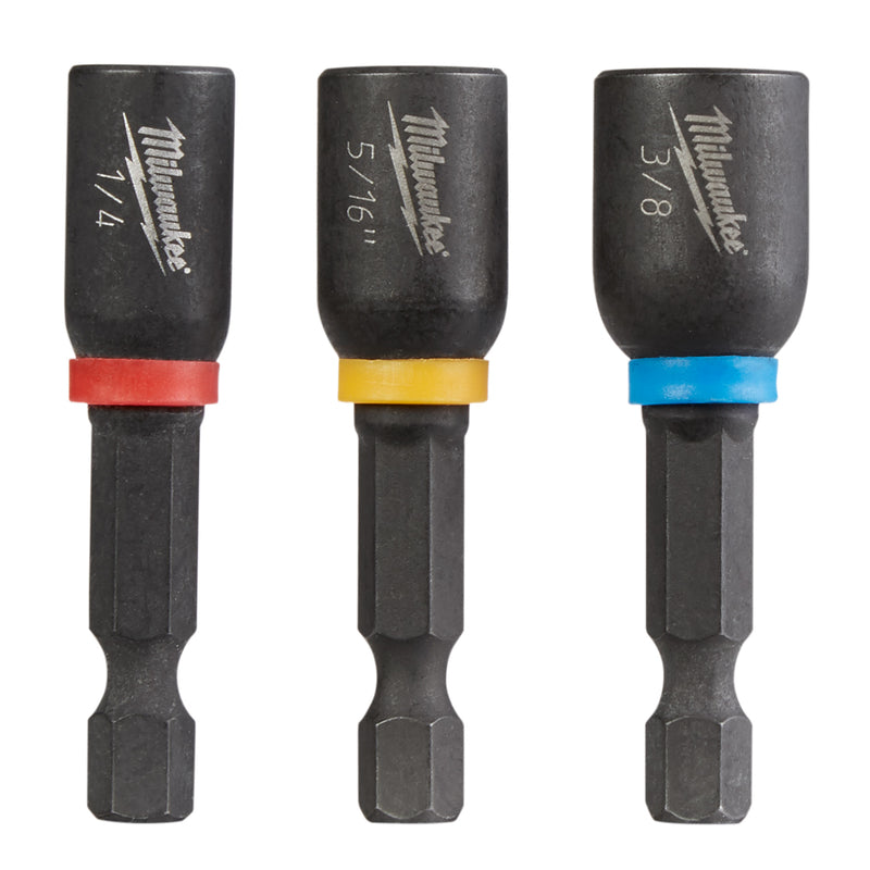 Shockwave 1-7/8" Mag Nutdriver Set (1/4", 5/16", 3/8") (3-Pack)