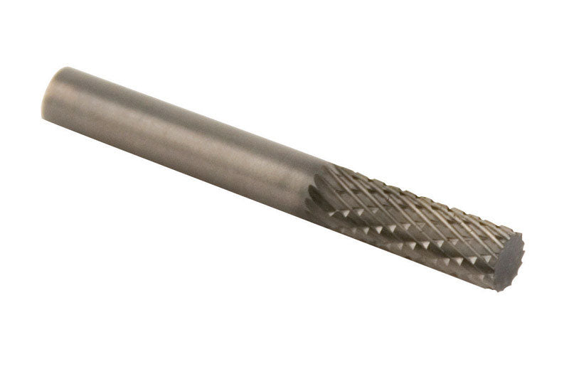 Forney 60120 Tungsten Carbide Burr with 1/4-Inch Shank, Cylindrical, 1/4-Inch,Dark Grey