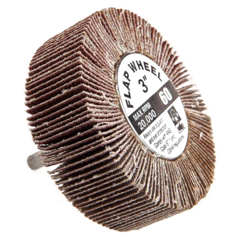 Forney 3 in. Dia. x 1/4 in. Aluminum Oxide Flap Wheel 80 Grit Fine 20000 rpm 1 pc.