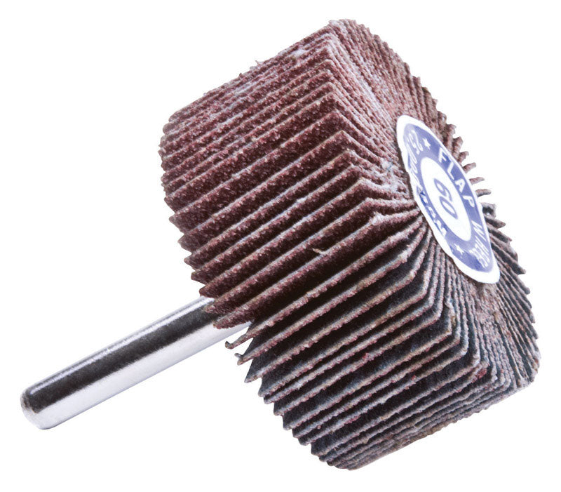 Forney 2 in. Dia. x 1/4 in. Aluminum Oxide Flap Wheel 60 Grit Fine 20000 rpm 1 pc.