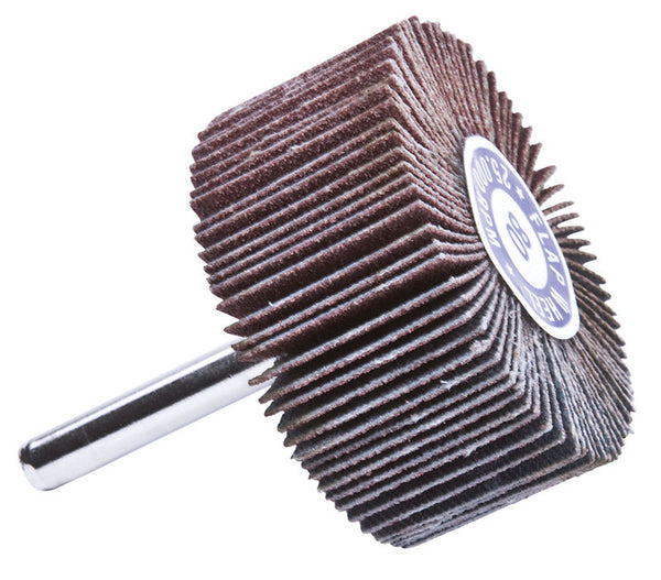 Forney 60185 Mounted Flap Wheel with 1/4-Inch Shank, 2-Inch-by-1-Inch, 80-Grit