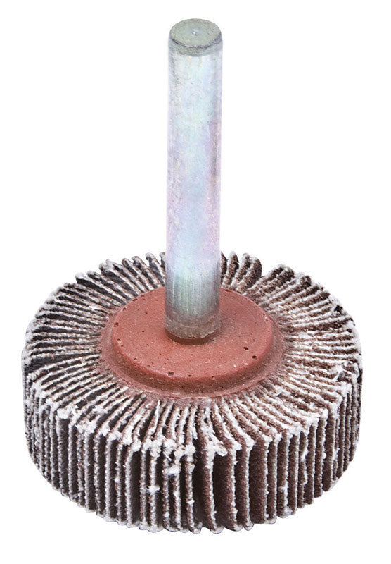 Forney 60188 Mounted Flap Wheel with 1/4-Inch Shank, 1-1/2-Inch-by-1/2-Inch, 80-Grit