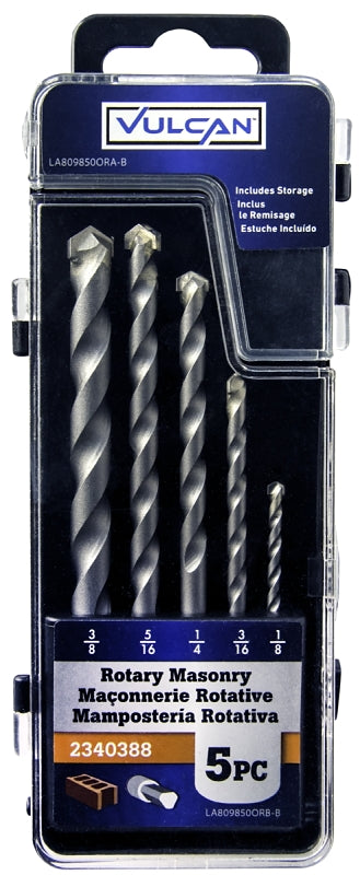 VULCAN 809850OR Bit Masonry Set, 1/8-3/8"