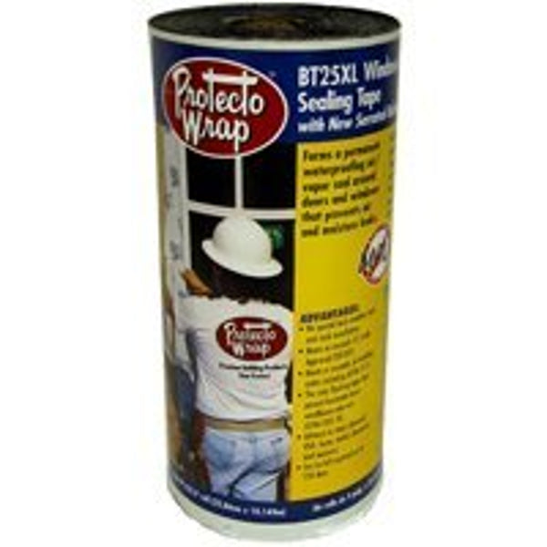 Protecto Wrap 8425B09754SSWmasking-Tape BT25-Xl Window & Door Flashing Tape, Self-Adhesive, 25 Mil Thickness, 9 In Width, 75' Length, Hdpe, White, 975 Psi Tensile, 45-240 deg F, 1