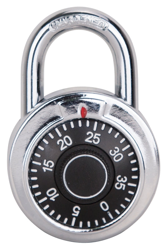 MINTCRAFT HD6147763-3L ProSource 2368579 Combination Padlock, 2 in, Hardened Steel Shackle, Chrome, 2"