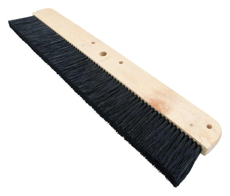 MARSHALLTOWN Wood Backed Concrete Broom, Polypropylene Bristles, 24 Inch, Non-Slip Finish, Made in USA, 830