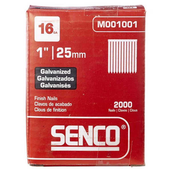 Senco M001001 1" X16Ga Galvanized Finish Nail