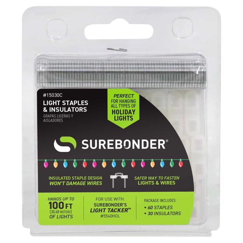 15030C Light Staples and Insulators - 60 Staples and 30 Insulators