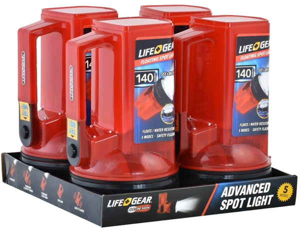 Life Gear - LG114 LED Glow Spotlight with Storage Compartment, Red Red/Red