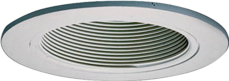 4 Inches Line Voltage Phenolic Stepped Baffle Trim/Trims for Recessed Light/Lighting-White-Replaces Halo 993W