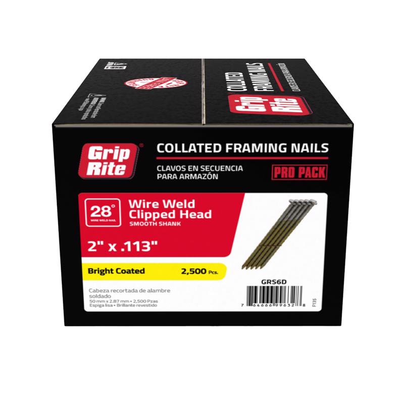 Grip-Rite PRIMESOURCE BLDG Products Nail 2X.113 BRT 2500ct