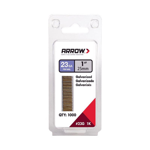 Arrow 23G25-1K Arrow 1-Inch Pin Nail, 1000-Pack