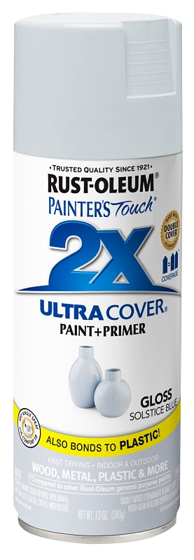 Rust-Oleum 342060 Painter's Touch 2X Ultra Cover, 12 Oz, Gloss Solstice Blue
