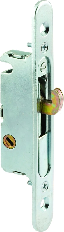 Prime-Line E 2164 Mortise Lock, 4-5/8 In. Steel, 45 Degree Keyway, Round Faceplate, Spring-Loaded (Single Pack), Metallic