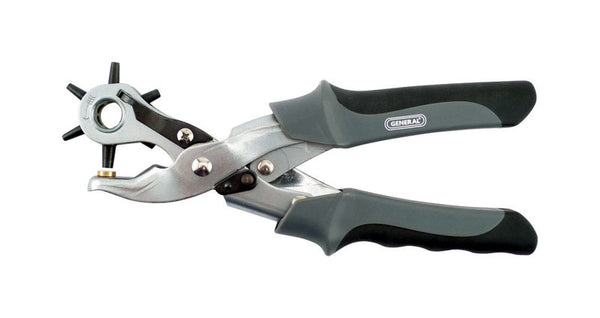 General Tools Revolving Punch Pliers 73 - 6 Multi-Hole Sizes For Leather, Rubber, & Plastic - Hobbies & Crafts