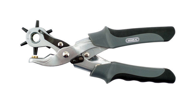 General Tools Revolving Punch Pliers 73 - 6 Multi-Hole Sizes For Leather, Rubber, & Plastic - Hobbies & Crafts