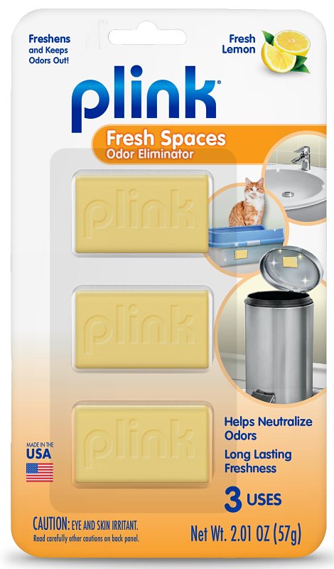 Plink PBF12T Bin Fresh Odor Eliminator, 0.42 oz, Tablet, Fresh Lemon