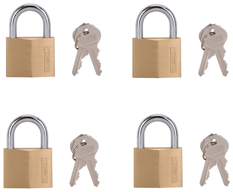 Mintcraft HD-240dx4-3L Padlock Brass 1-1/2 Ka 4pcs
