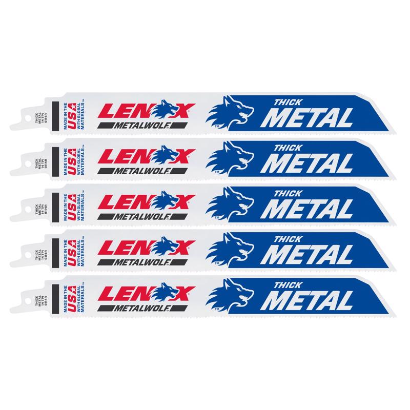 Lenox 5-Pack 9-in 14-Tpi Bi-Metal Reciprocating Saw Blades