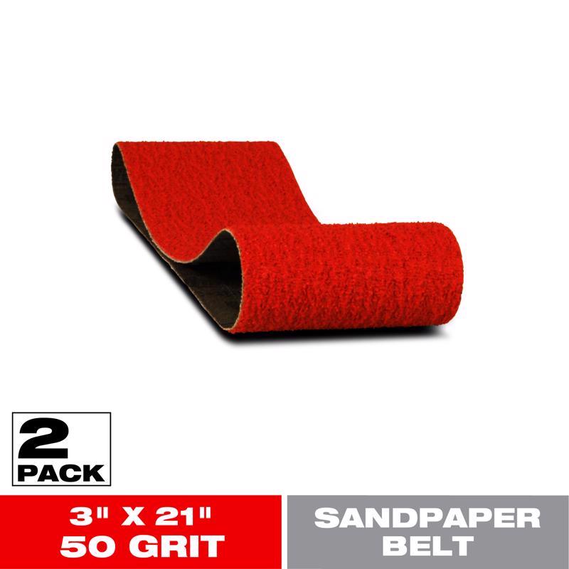 Diablo DCB321050S02G 3 in. x 21 in. 50-Grit Sanding Belt (2-Pack)