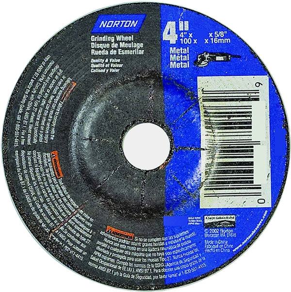 Norton Metal Grinding Wheel - 4in. Dia. 66252842014