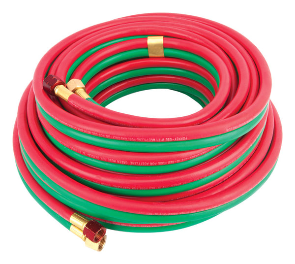 Forney 86109 Oxygen Acetylene Hose, R-Grade, 3/16-Inch-by-50-Feet, Green,Red