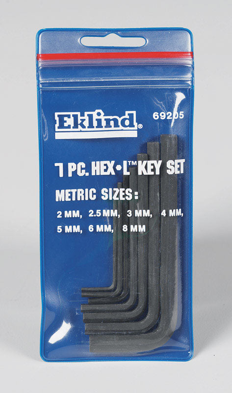 EKLIND TOOL 69205 Metric Hex-L Key Set, 7-Piece