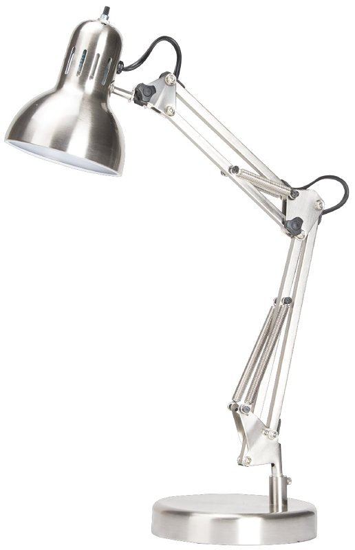 Boston Harbor WK-618E-3L Swing Arm Lamp Holder for Desk Lamp, Brushed Nickel,Grey
