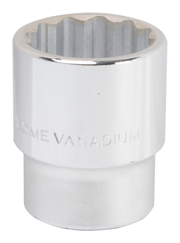Vulcan MT-SM6035 Drive Socket, Metric Measuring, 3/4 in Drive, 12-Point, 35 mm Socket, Chrome Vanadium Steel